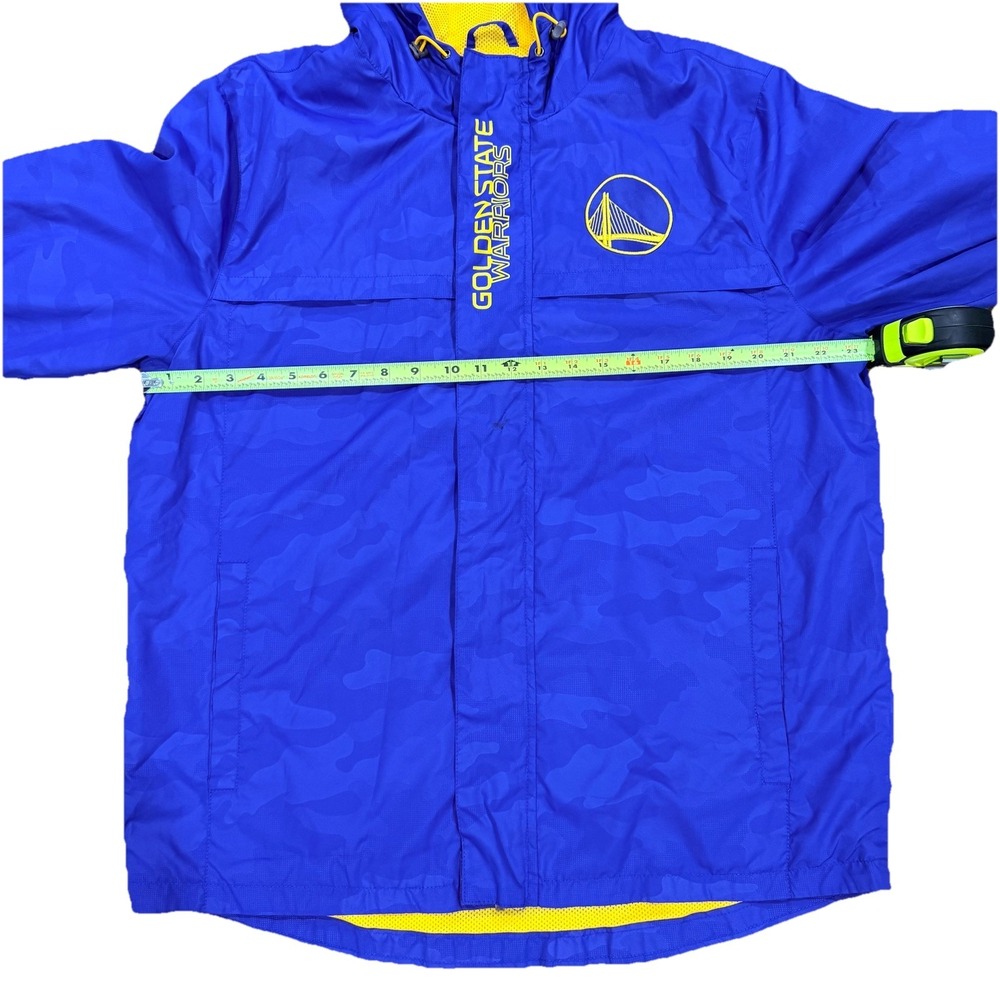 Golden State Warriors Unisex Blue Yellow Zip Hoodie  Lightweight Jacket Size L‎ - Picture 12 of 15